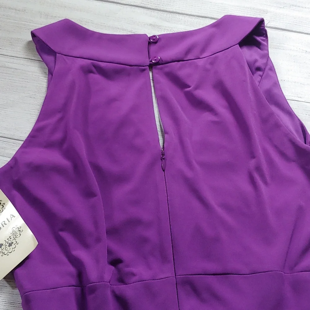 NWT Signature by Sangria Purple Maxi Dress - Picture 9 of 12